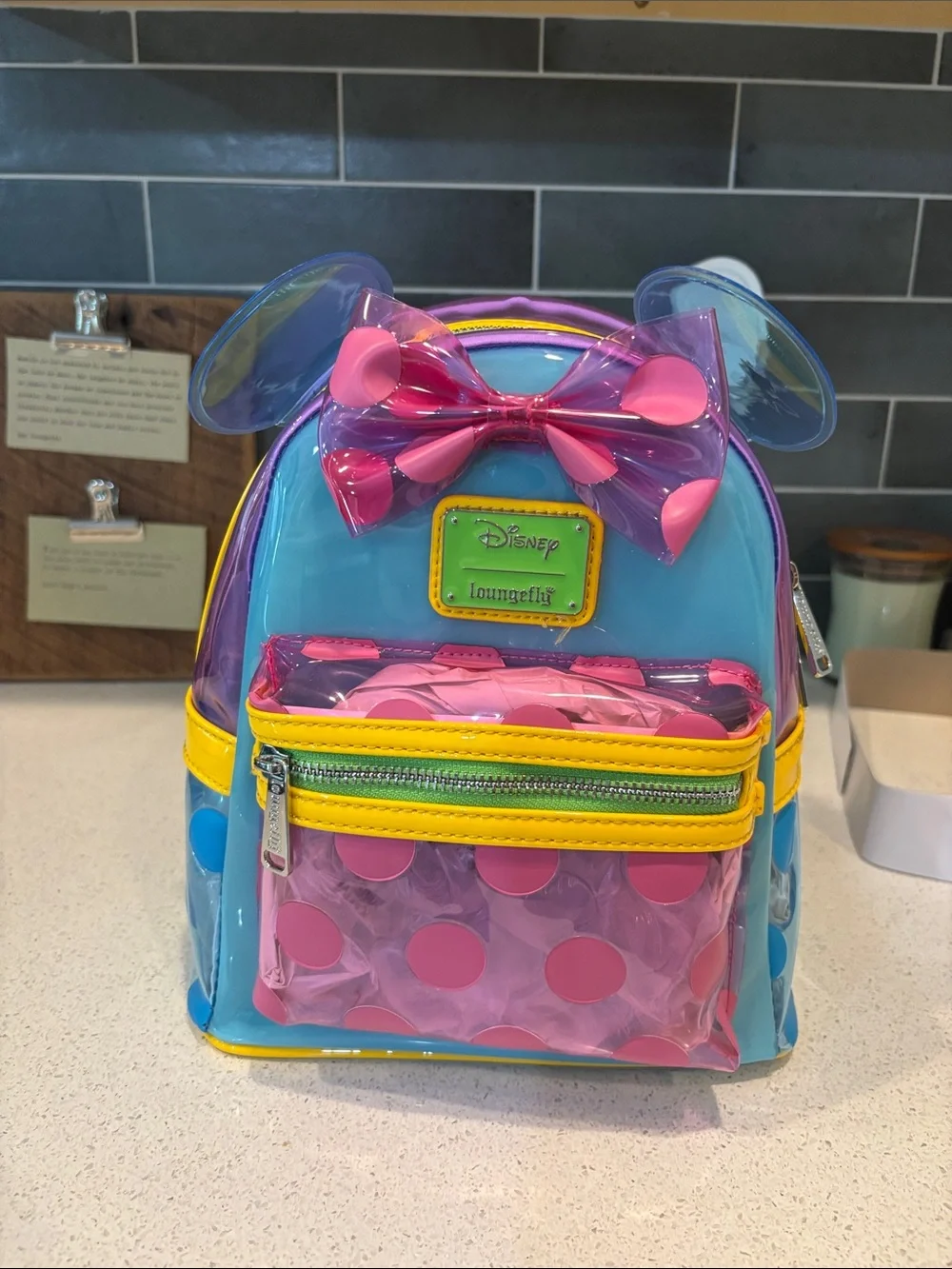 Clear Loungefly Minnie Bow Mini Backpack NWT
